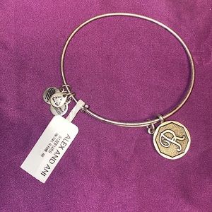 Alex and Ani Adjustable “R” Bracelet